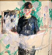 Rik Wouters Woman in Black Reading a Newspaper